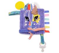 LES DEGLINGOS - LIVRE D'EVEIL EN TISSU KIPROKOS LE ZEBRE - VIOLET - Jouet d'éveil pour bébé - Idée cadeau - Dès la naissance - 18cm