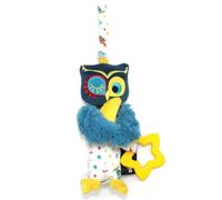 LES DEGLINGOS - PELUCHE CARILLON ASTROS LE HIBOU - Bleu - Jouet d'éveil pour bébé - Idée cadeau - Dès la naissance - 19cm