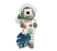 LES DEGLINGOS - PELUCHE CARILLON CHILLOS LE PARESSEUX - VERT - Jouet d'éveil pour bébé - Idée cadeau - Dès la naissance - 19cm