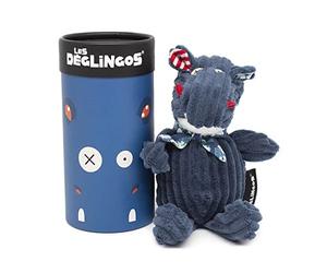 LES DEGLINGOS - Peluche petit Simply + boîte cadeau - Hippipos l'hippopotame - Dès la naissance - 22cm - bleu