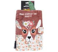 Les Déglingos Protège Carnet de Santé Mélimélos la Biche Doudou Tout Doux Amusant Ultra Doux Rembourrage Recyclé Doudou pour Bébé, Taille Unique