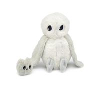 Déglingos Peluche Coucou la Chouette Maman et Bébé – Polaire ultra douce – 24 cm Blanc
