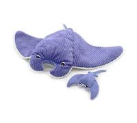 Peluche Ptipotos-raie manta maman bebe violette Multicolore G