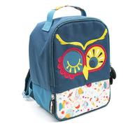 LES DÉGLINGOS - SAC A DOS ENFANT ISOTHERME 2 COMPARTIMENTS - ASTROS LE HIBOU- Pique-nique et goûter - Voyage - Isolant PEVA - 26cm - Bleu