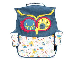 LES DEGLINGOS - Sac à dos enfant original 32CM Astros le hibou - Idéal pour l'école ou les balades - Dès 18 mois - Bleu
