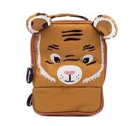 LES DEGLINGOS - SAC A DOS REPAS ISOTHERME 2 COMPARTIMENTS POUR ENFANT - SPECULOS LE TIGRE - Lunch bag - Pique-nique et goûter - Voyage - Isolant PEVA - 26cm - Ocre