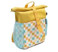 LES DEGLINGOS - Sac à dos Rolltop ajustable - Cyranos le renard - Jaune moutarde- Garçon et Fille 3 ans et plus - Poche Zippée intérieur - Sac pour le sport, sortie ou weekend