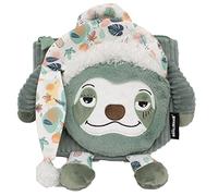 Les Déglingos - Sac à Dos velours - Chillos le paresseux - Ultra Doux - Peluche - Sac crèche ou nounou - Convient dès 18 mois - Cadeau bébé - Vert