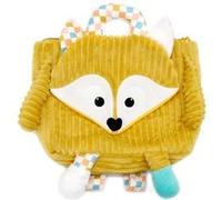 Les Déglingos - Sac à dos velours "Cyranos le renard" - 25 x 25 x 5 cm - Jaune Jaune