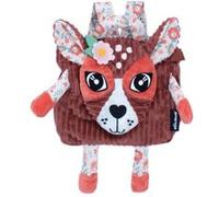 LES DEGLINGOS Sac a Dos Velours Melimelos La Biche Enfant Blanc, Rose G