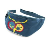 LES DEGLINGOS - Sac Banane Enfant - Astros le hibou - Amusant - Idéal pour les balades, pique nique - Fille et Garçon - Âge dès 3 ans - Bleu