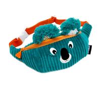 Les DÉGLINGOS Sac Banane Enfant Berlingos Le Koala en Velours Côtelé, 21x9 cm, Bleu, Dès 2 Ans