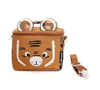 LES DÉGLINGOS Sac Isotherme Bébé (Speculos le Tigre) - Lunch Bag Enfant - Bagage Repas Enfant Garçon - Bandoulière - Pique-Nique Goûter - Isolant Peva - Marron