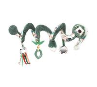 LES DÉGLINGOS - Spirale d’activités Chillos Le Paresseux- Jouet d’éveil pour bébé avec activités sonores et tactiles - 1 pièce - Vert - 40cm déployé