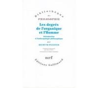 Helmuth Plessner – Les degrés de l'organique et l'Homme – Anthropologie philosophique