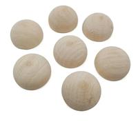 Les demi-perles rondes, Lot de 100 demi-perles en bois non finies, 10 à 50 mm, for bricolage, peinture, artisanat, décoration d'intérieur(12MM)