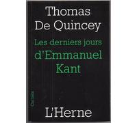 LES DERNIERS JOURS D'EMMANUEL KANT