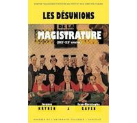 les desunions de la magistrature (xixe-xxe siecle)