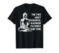Les Deux Bouddha Guerrier Patience et Temps Les Plus puissants T-Shirt