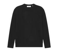 Les Deux - Eddie Wool Rib Crewneck Knit - Homme - Pulls - Noir - Taille: M