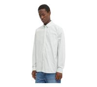 Les Deux - Kent Stripe Peached Poplin Shirt - Homme - Chemises - Blanc - Taille: M