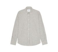 Les Deux - Konrad Stripe Cotton Linen Shirt - Homme - Chemises - Brun - Taille: S