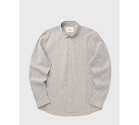 Les Deux Konrad Stripe Cotton Linen Shirt men Longsleeves brown|white taille: L