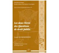 Les Deux Livres Des Questions De Droit Public - (1 Cd-Rom)