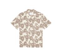 Les Deux - Loose Jacquard Short-Sleeve Shirt - Homme - Chemises - Blanc - Taille: M