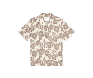 Les Deux - Loose Jacquard Short-Sleeve Shirt - Homme - Chemises - Blanc - Taille: M
