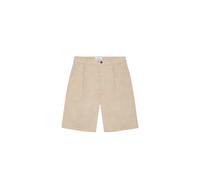 Les Deux - Reece Pleated Slub Shorts - Homme - Shorts - Beige - Taille: W30