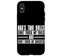 Les Deux règles de Papa : ne touchez Pas Mes Outils et ma Fille Coque pour iPhone X/XS