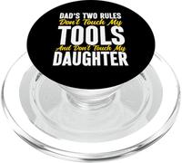 Les Deux règles de Papa : ne touchez Pas Mes Outils et ma Fille PopSockets PopGrip pour MagSafe