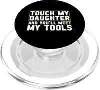 Les Deux règles de Papa : ne touchez Pas Mes Outils et ma Fille PopSockets PopGrip pour MagSafe