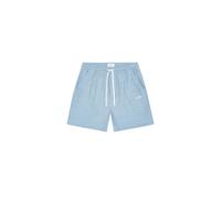 Les Deux - Stan Stripe Seersucker Swim Shorts - Homme - Maillots de bain - Bleu - Taille: L