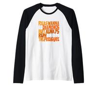 Les Diamants de Couleur Orange ne sont Pas Soumis à la Pression Orange Manche Raglan