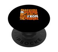 Les Diamants de Couleur Orange ne sont Pas Soumis à la Pression Orange PopSockets PopGrip Adhésif