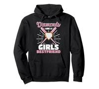 Les Diamants sont Les Meilleurs Amis d'une Fille, Amateur de Baseball et de Softball Sweat à Capuche