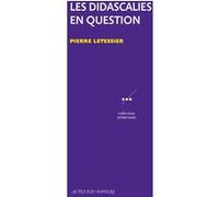 Pierre Letessier – Les didascalies en question – Étude – Broché
