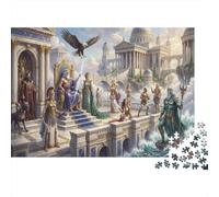 Les Dieux de l'Olympe Puzzle 1000 Pièces Adultes Et Enfants,Dès 14 Ans,Déco Murale, Zeus,Casse-tête,Premium,Carton,Jeu Éducatif,Anti-Stress,Détente,Défi 38x26cm