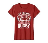 Les Dieux Font du Rugby Rugbyman T-Shirt, Femme, Canneberge, XS