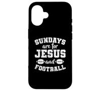Les dimanches sont pour Jésus et Football USA Coque pour iPhone 16