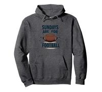 Les dimanches sont pour Le Football Sweat à Capuche, Unisexe pour Adultes, Chiné Foncé, XL
