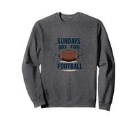 Les dimanches sont pour Le Football Sweatshirt, Unisexe pour Adultes, Chiné Foncé, M