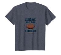 Les dimanches sont pour Le Football T-Shirt, Enfant, Bleu Chiné, 12 Ans