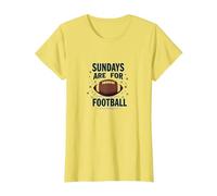 Les dimanches sont pour Le Football T-Shirt, Femme, Citron, 3XL
