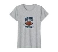 Les dimanches sont pour Le Football T-Shirt, Femme, Gris Chiné, XS