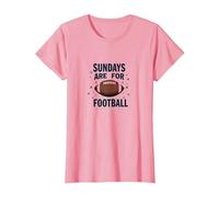 Les dimanches sont pour Le Football T-Shirt, Femme, Rose, L