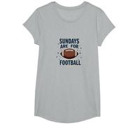 Les dimanches sont pour Le Football T-Shirt, Fille, Gris Chiné, M