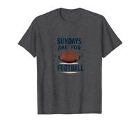 Les dimanches sont pour Le Football T-Shirt, Homme, Chiné Foncé, S